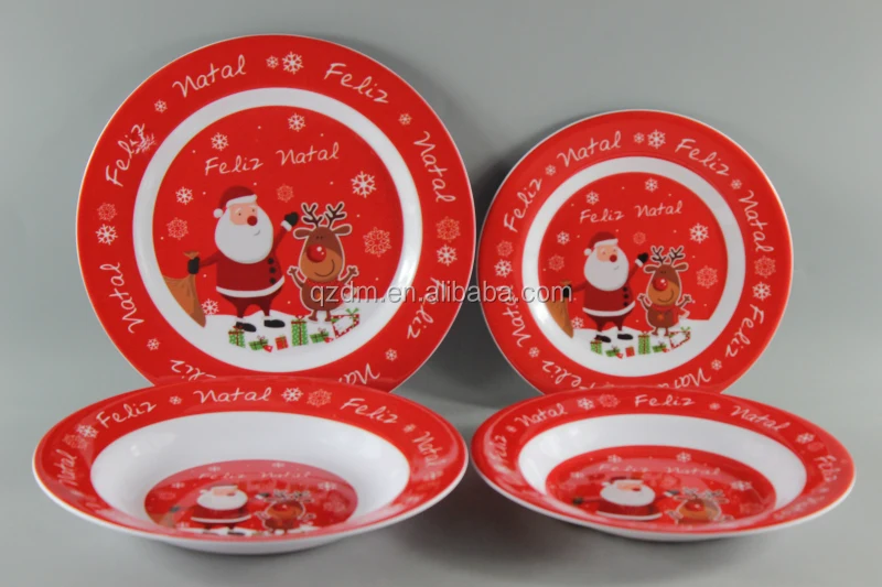 Hot Sell Melamine Party plate ,Christmas Dishes , Xmas Plate
