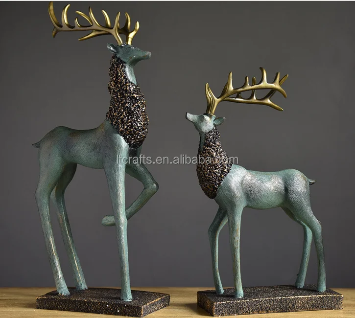 Resin Deer Figurines Type Polyresin Deer Figurines For Decoration Buy