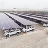 car port solar system with maintenance passage withstand wind speed of >60m/s