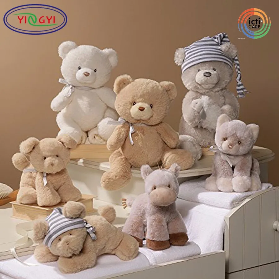 C253 Baby My First Soft Cream Teddy Bear Plush Safety Sewn Stuffed