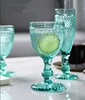 Wholesale glassware dishwasher safe colored glass goblet