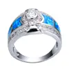 INFANTA JEWELRY WT Discolored Stone Opal Finger Ring Women Fashion Wedding Ring Jewelry With Green&amp/Blue Men's Ring 2018
