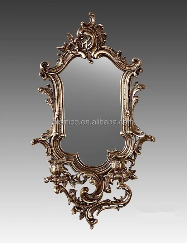Antique French Bronze Frame Wall Mirror Unique Design Decorative Antique French Bronze Frame Wall Mirror Unique Design Decorative Console Hand Made Arts