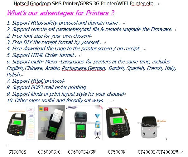 Goodcom GT5000S Desktop POS Thermal Receipt Printer for Airtime/Lottery/Bill Payment/Food Ordering