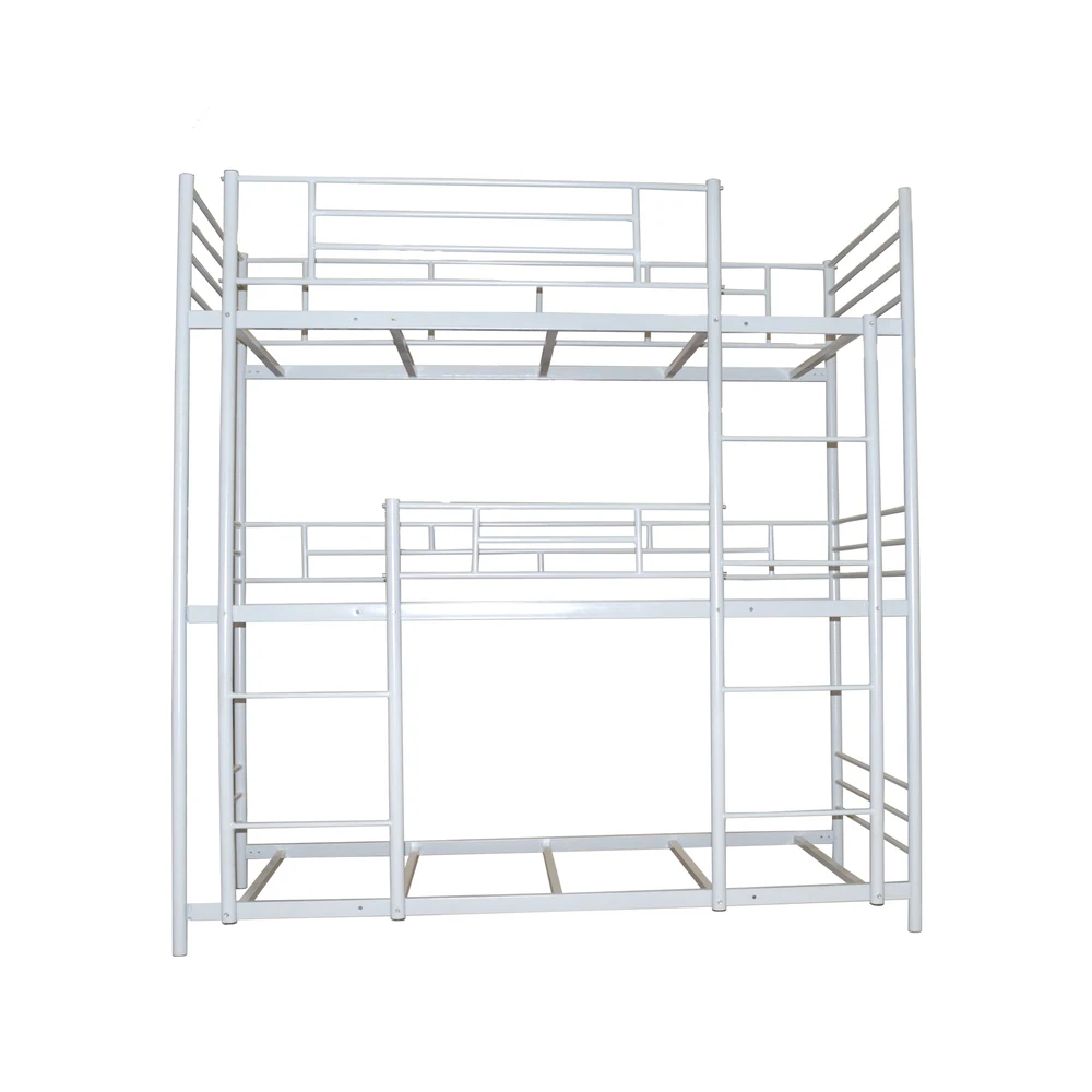 Metal Steel Triple Bunk Bed With Stairs - Buy Triple Bunk 