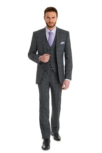 Japanese Style Check Tailored Business Suit For Men,Slim-fit,3-piece ...