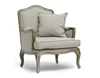 Wholesale Baxton studio classic antique french accent chair country style wooden fabric chair