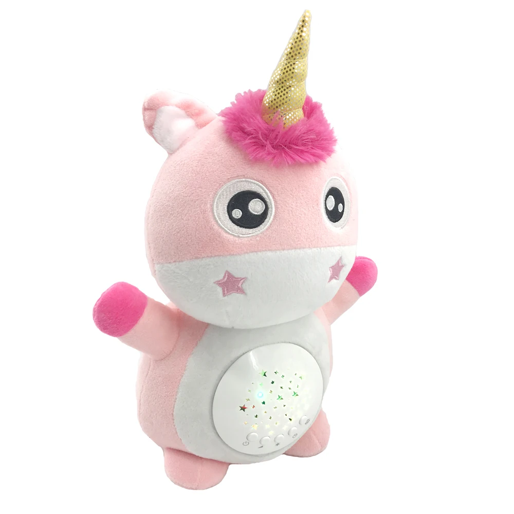 Washable Unicorn Baby Toys Melodies Crib Custom Baby Night Light White Noise Sound Machine For SleepingToy Night Light Projector