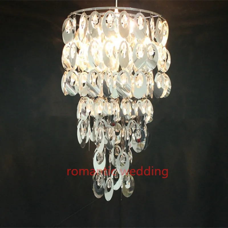 Gold Crystal Beaded Spangles Hanging Wedding Chandelier For Event Party Decoration