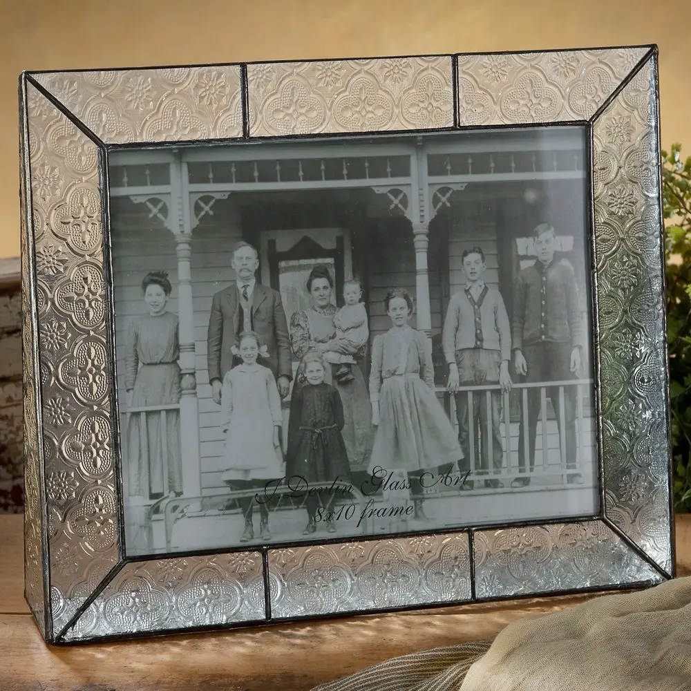 J Devlin Pic 126-81H Stained Glass 8x10 Picture Frame Photo Frame Vintage Home Decor Keepsake Gift Desktop