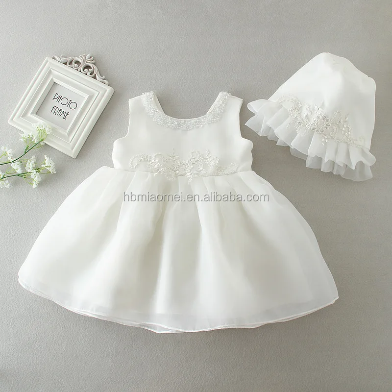 Vestidos de Bautizo de la Ni/ña Vestido de la Flor del Bordado del Cord/ón de la Boda de la Princesa Vestido del Bautismo del Cumplea/ños para la Ni/ña