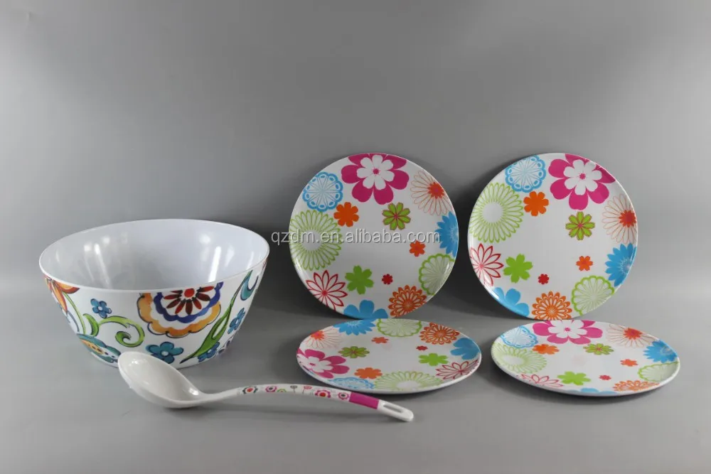 Melamine Salad Set/Plastic Picnic Salad Set