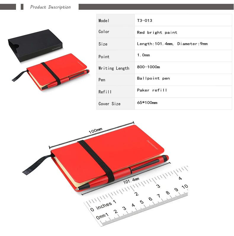 65*100 Mm Free Sample Promotional Small Size Pocket Notepad Printing