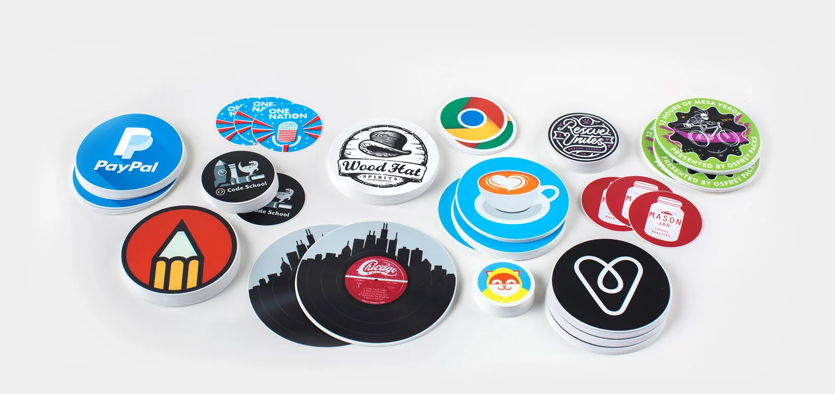 China Factory No Residue Adhesive Vinyl Logo Sticker