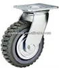 Heavy duty ball bearing Flame PU Caster, swivel with top plate