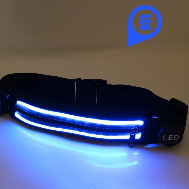 Led Reflective Sport Waist Belt,Usb Rechargeable High Visibility Gear