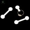 Custom logo folded space White circle price label sticker paper jewelry tag, self adhesive label for jewelry