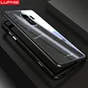 LUPHIE Magnetic Metal Bumper Case Cover Tempered Glass for Samsung galaxy note 9 8 s8 s9 plus Clear Protective Back shell