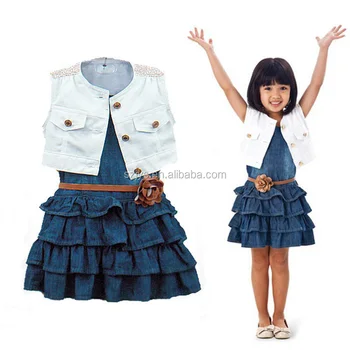 kids blue jean dress