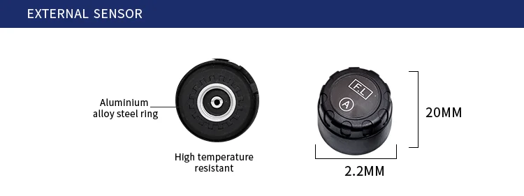 Hot Sale Smart Wireless Solar-powered Tire Pressure Monitor System TPMS External Sensor