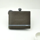 A maioria dos Populares Bogesi carteira de Neg&oacute;cios de Moda Tartan estilo Gentleman couro Carteiras Dos Homens Acess&oacute;rios