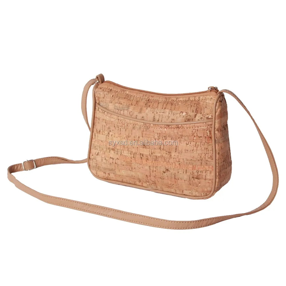 New Design Factory Price Cork Handbags,Natural Cork Wood Shoulder Bag