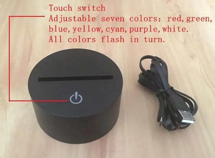 New Action Figure 7colors Robot R2D2 3D Visual LED Night Lights for Kids Bedroom Table Desk Lamp