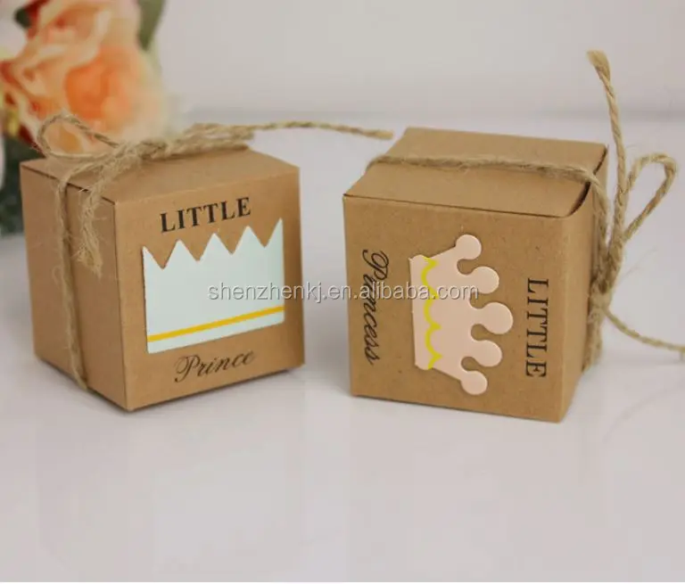 Kraft Paper Gift Box Candy Boxes Baby Shower Decorations Wedding Favors