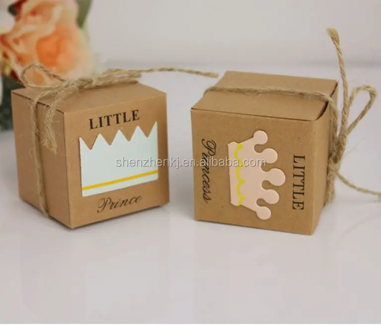 BROWN Kraft Paper Boxes Gift Box Wedding Favors Supplies Baby Shower Party Decor