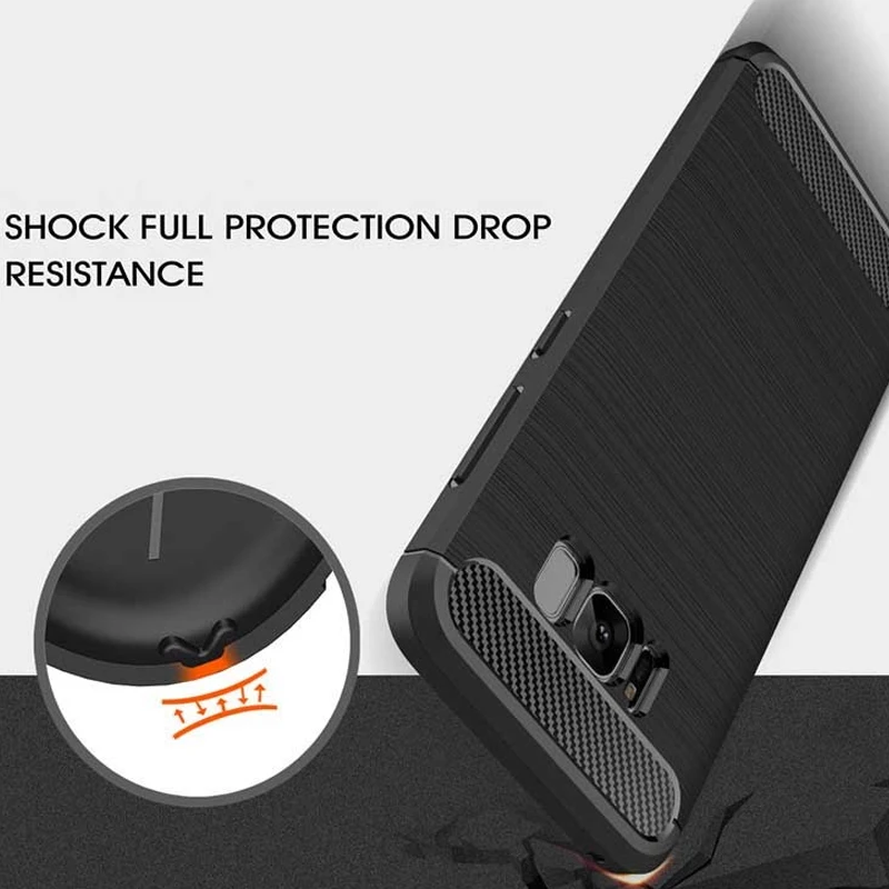 2017 New Arrival Carbon Fiber Tpu case for samsung galaxy S8 / S8 plus plus soft cover