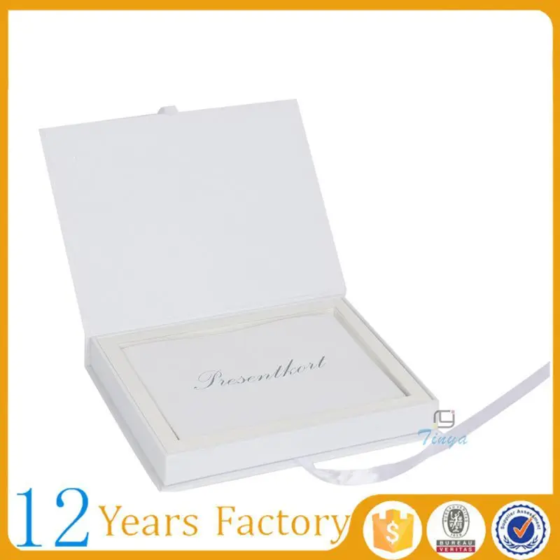 Elegant White Wedding Invitation Flip Open Box Buy Wedding