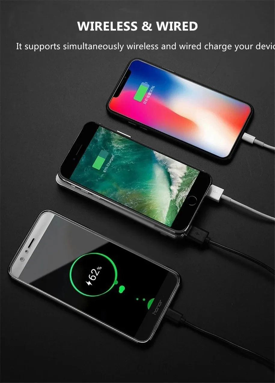 New cell phone charger qi wireless charging power banks 10000mah - ANKUX.COM