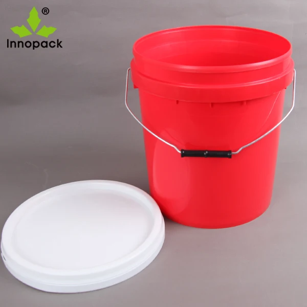 20l Printed Clear Plastic Paint Bucket With Lid And Handle - Buy Clear 