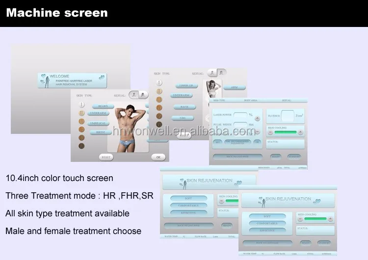 Protable clinic use 808nm laser hair removal machines