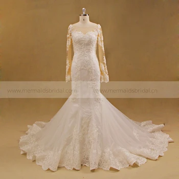 Long Sleeve Big Boobs Muslim Hijab Wedding Dress Bridal Lehenga