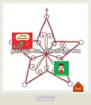 Christmas Metal Hanging Star Card Holder - Buy Metal 
