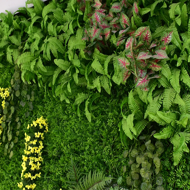 Wholesale plastic decorative vertical fake green plant walls for indoor