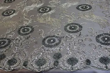 charcoal grey lace fabric