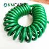 Towed vehicle spiral power cable plain copper coiled electrical cable