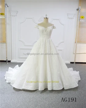 off shoulder ball gown