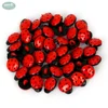 15MM Red Dyed Plastic Button Ladybird Decorative Buttons Sewing Scrapbooking Craft