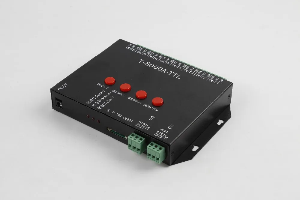 t-8000a led 控制器,可支持 8192 pcs led 像素与 ws2811/ucs1903