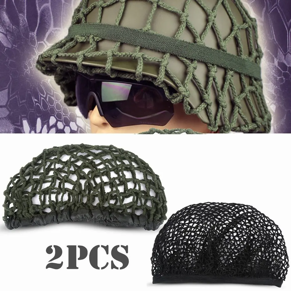 Buy Tactical Helmet Net Cover 2pcs Camouflage M1 Helmet Net Army Green Black Cotton Helmet Camo Net Cover For M1 M35 M88 Helmet In Cheap Price On Alibaba Com