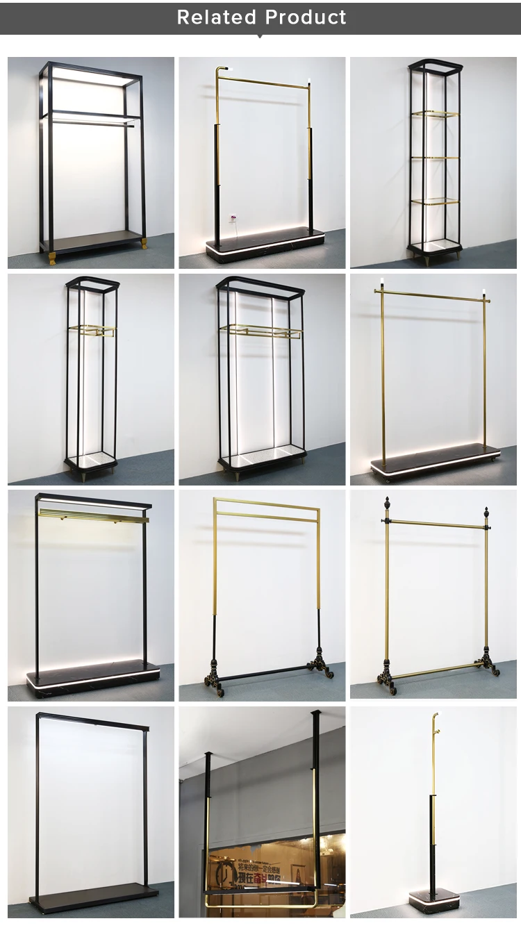 Store Lay Out System Clothing Rack Boutique Garment Display Rack For