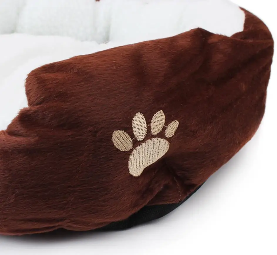 Patte animaux canapé chien lits doux matériel nid chien paniers 6 couleurs doux polaire chaud chat lit automne et hiver chaud chenil pour chat chiot