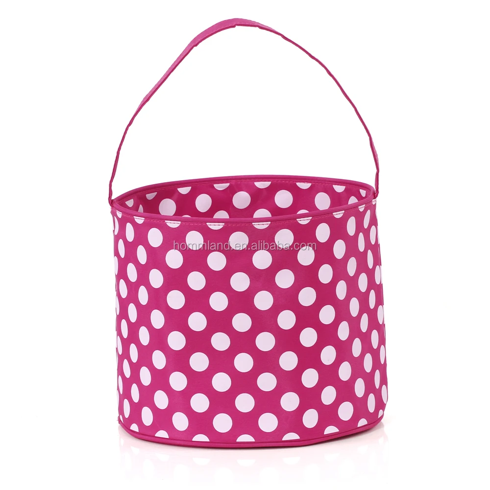 wholesale cute monogrammed chevron polka dot easter bucket