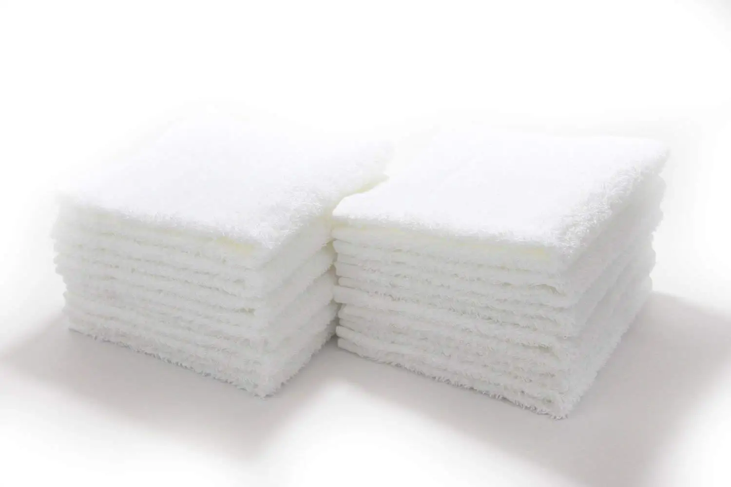 White 12" x 12" Terry Face & Wash Cloth Towels - 12 Pack