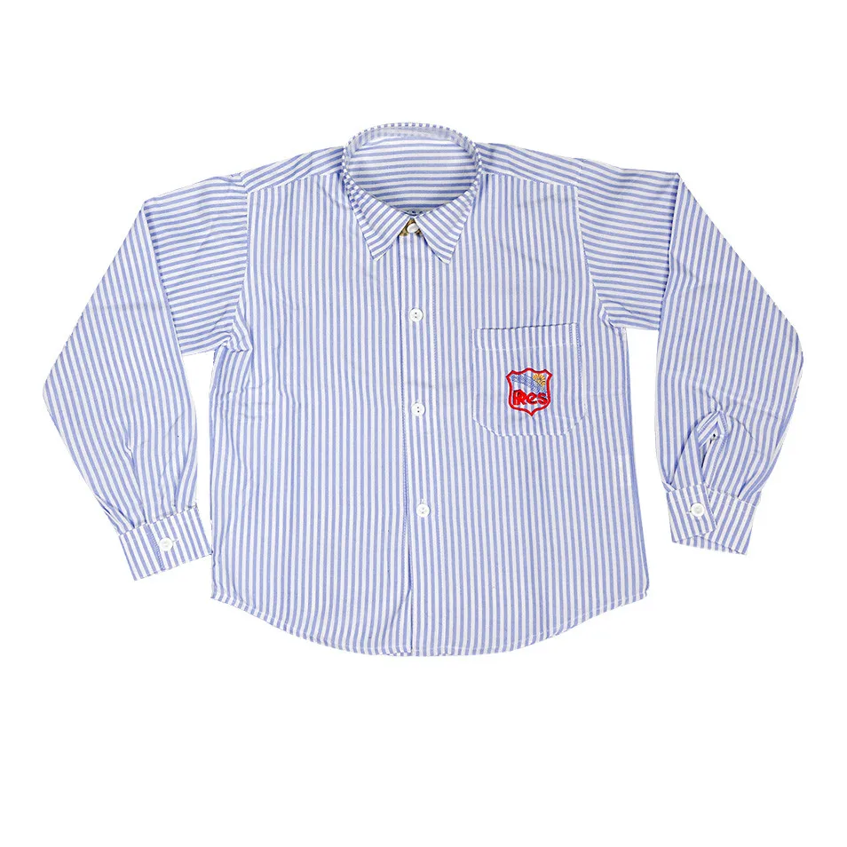 Wholesale Long Sleeve Boys Shirts Blue Striped Kids Formal Shirt - Buy ...