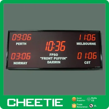 Multiple Wall Digital Office 5 Time Zone Led World Clock Multiple Wall Digital Office 5 Time Zone Led World Clock