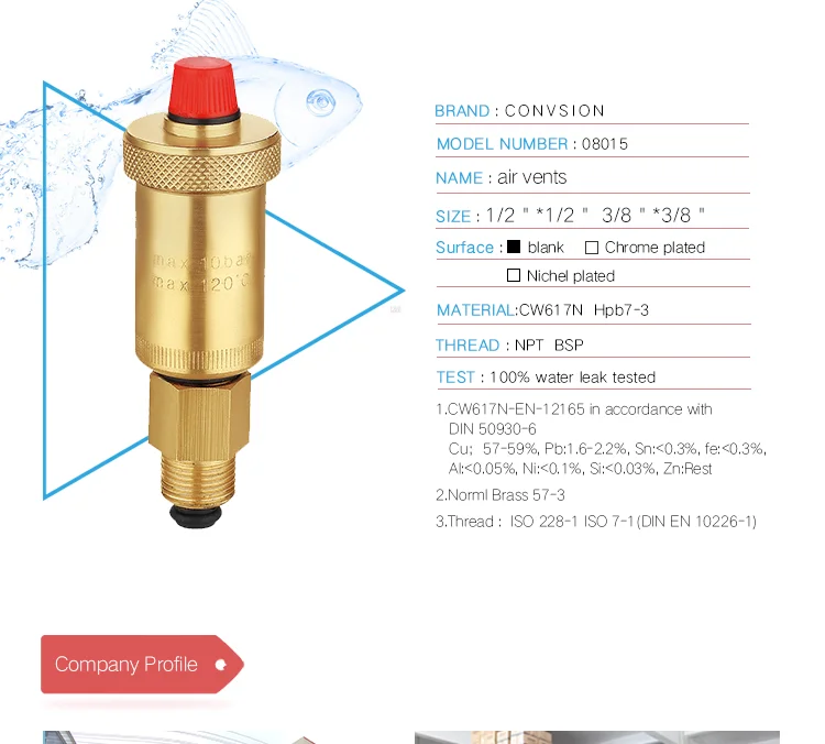 Junxiang Automatic Air Vent With Shutoff Valve Buy Automotic Air
